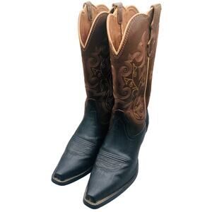 Western style black brown Justin Boots JBL1116 SZ 11B